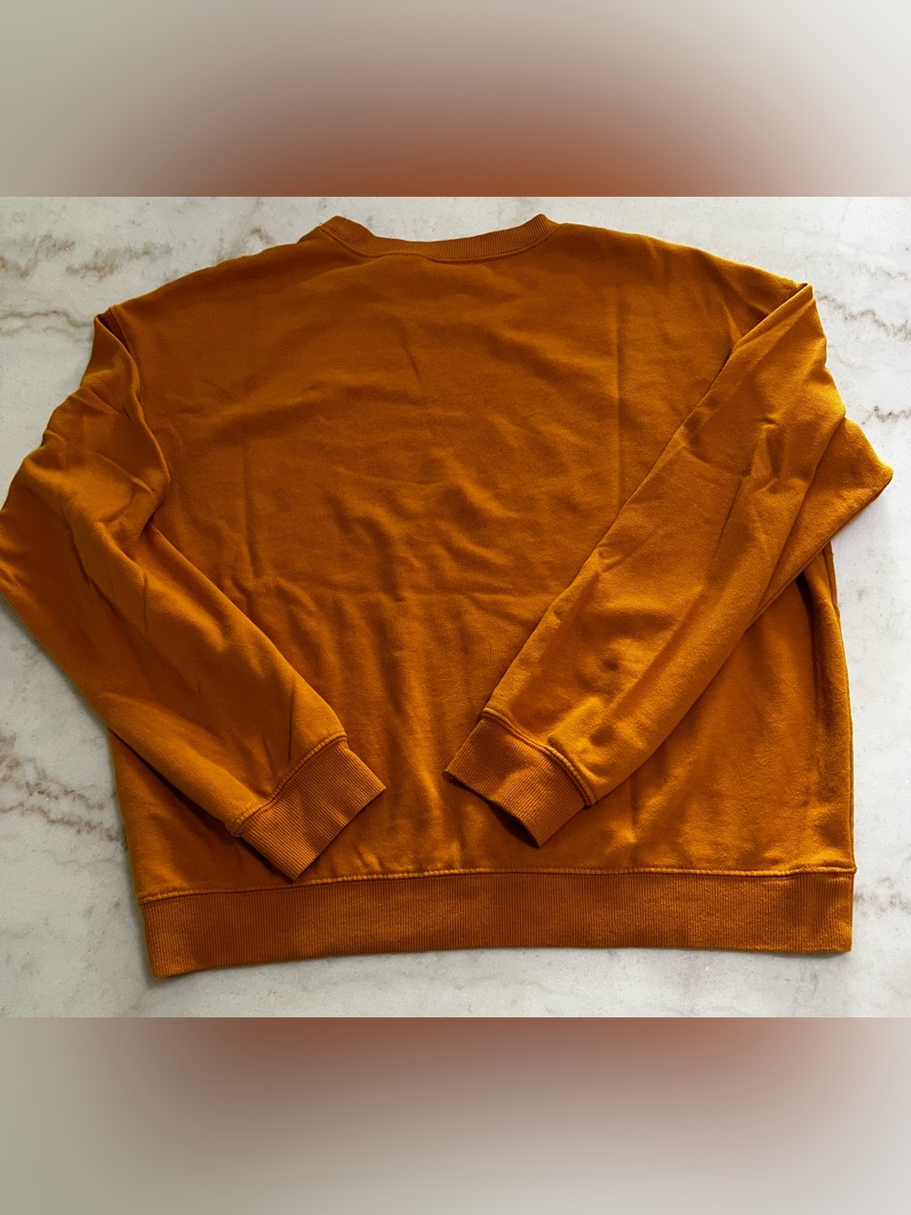 Divided H&M Womens Mustard Yellow Crew Neck Mickey Mouse Sweatshirt Size L - Picture 5 of 5